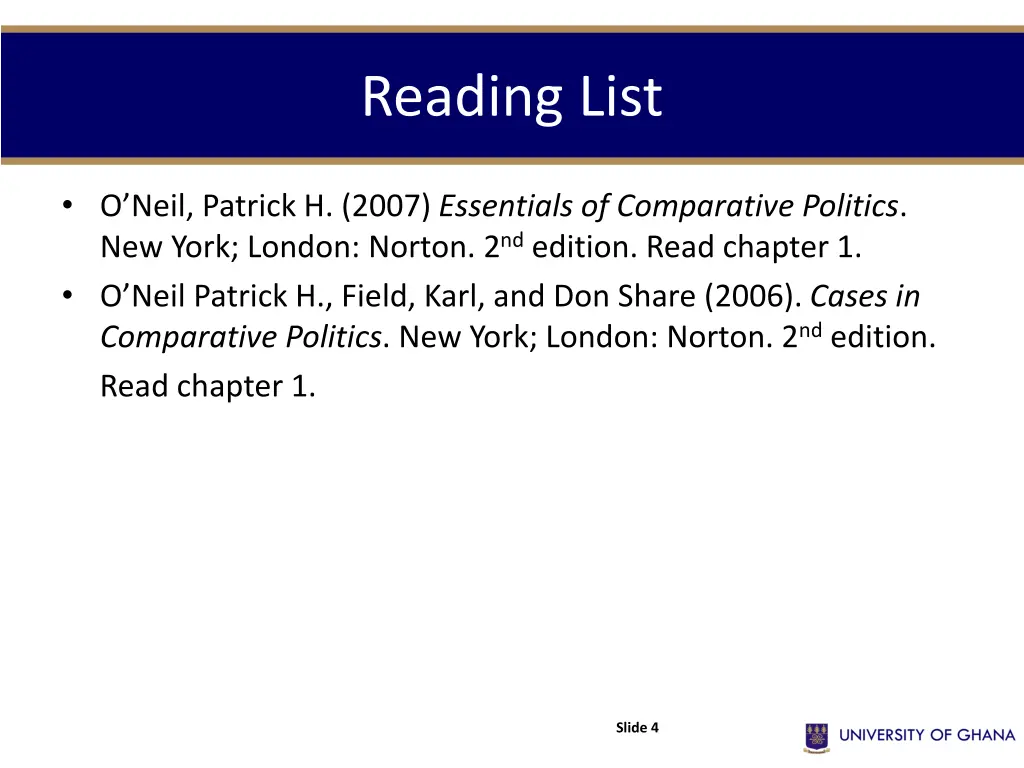 reading list