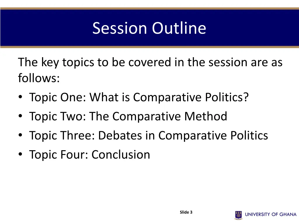 session outline