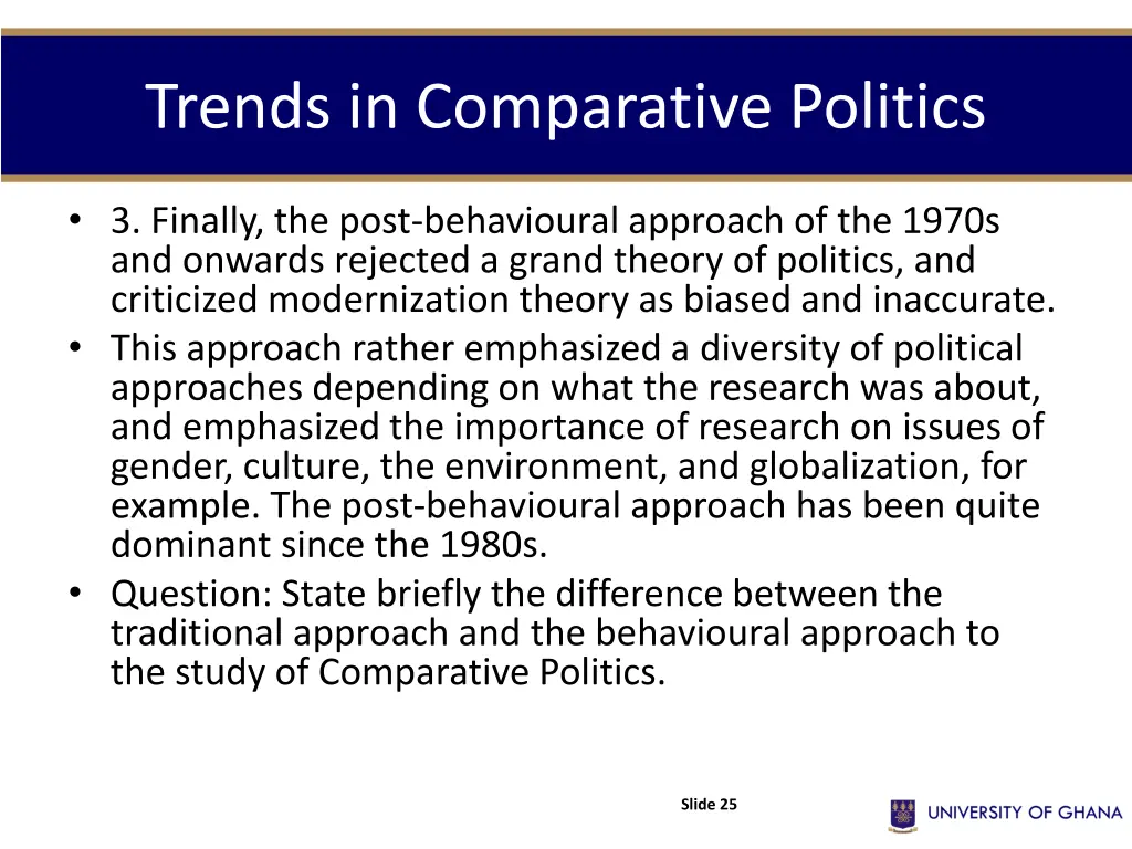 trends in comparative politics 1