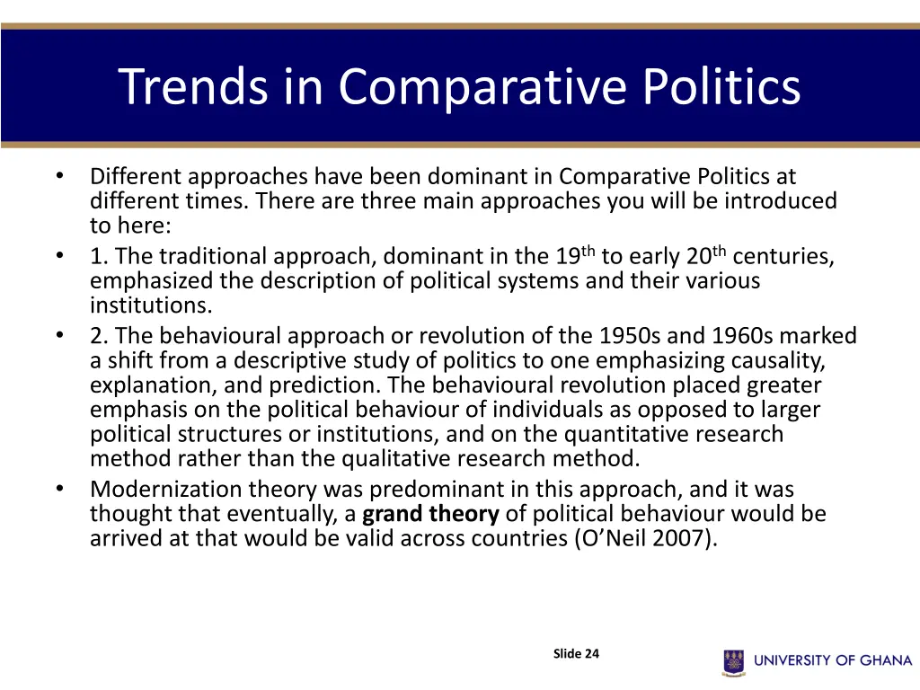 trends in comparative politics