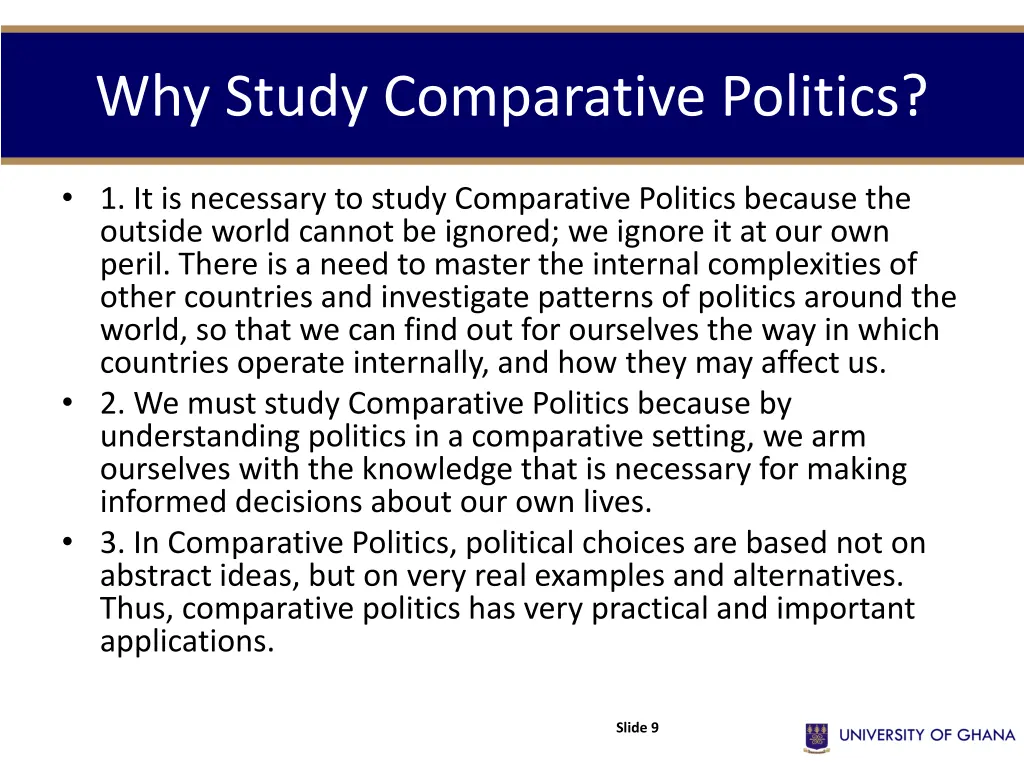why study comparative politics
