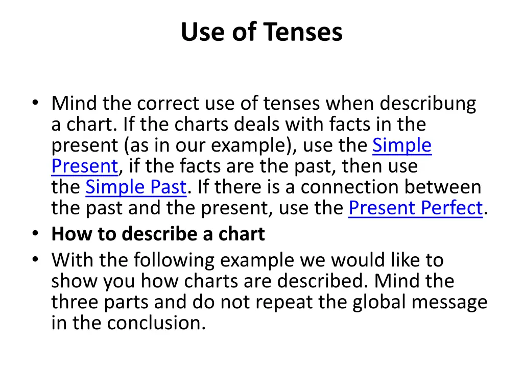 use of tenses