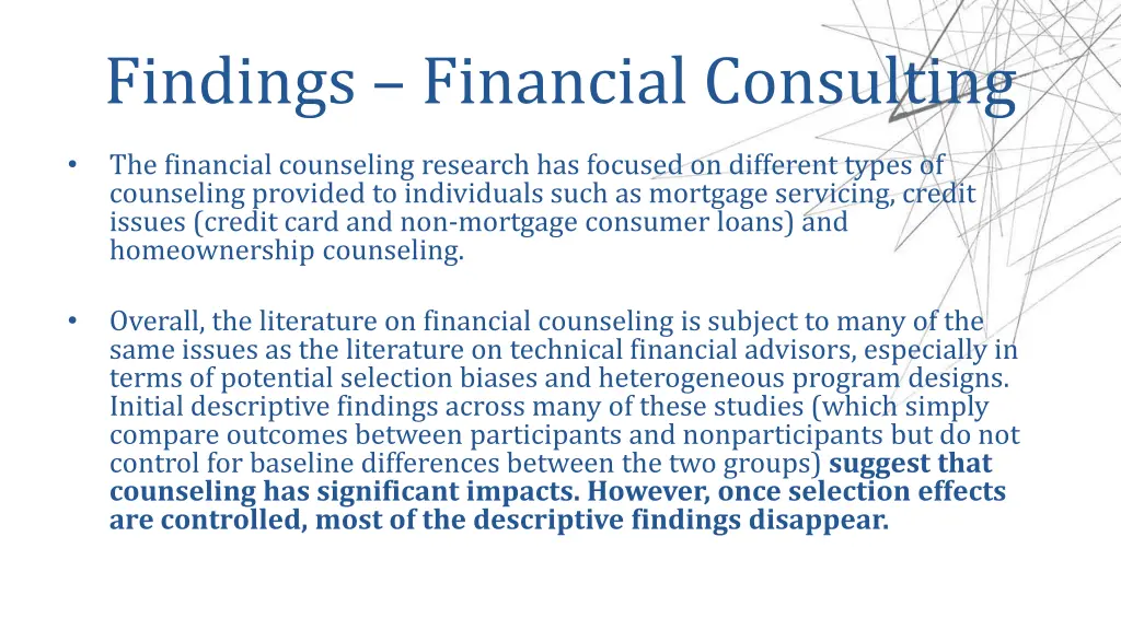findings financial consulting