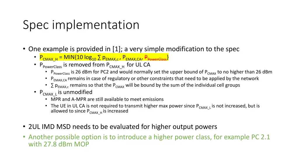 spec implementation