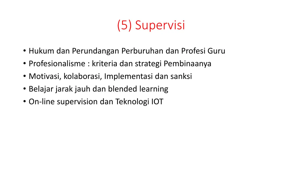 5 supervisi