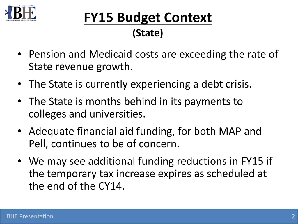 fy15 budget context state