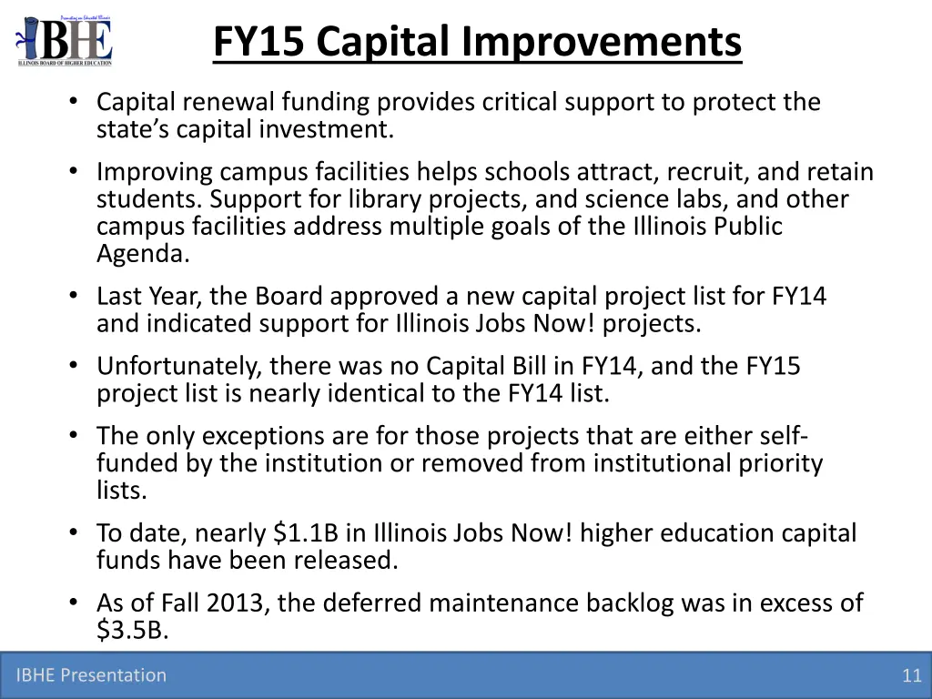 fy15 capital improvements