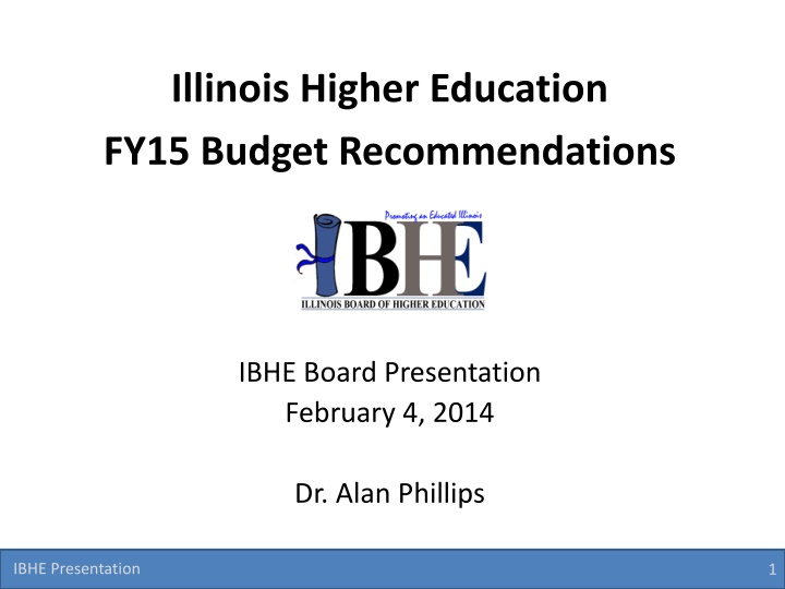 illinois higher education fy15 budget