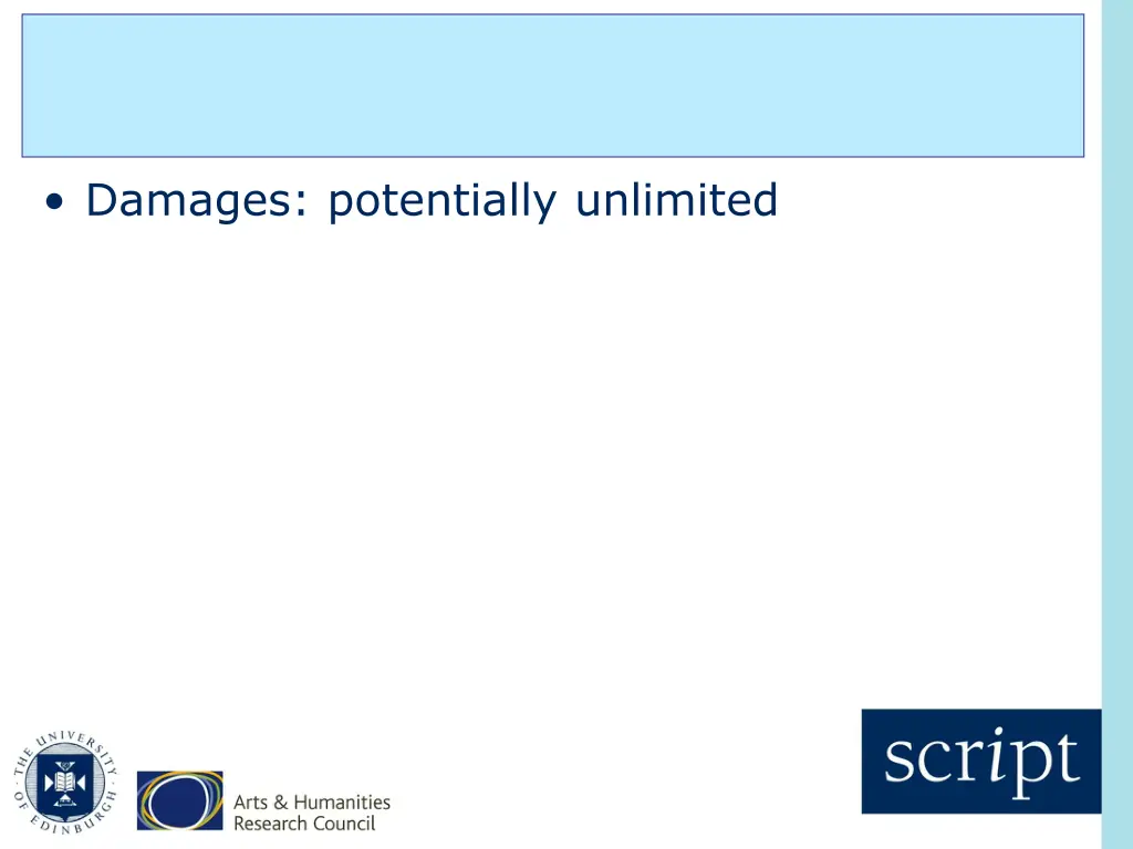 damages potentially unlimited