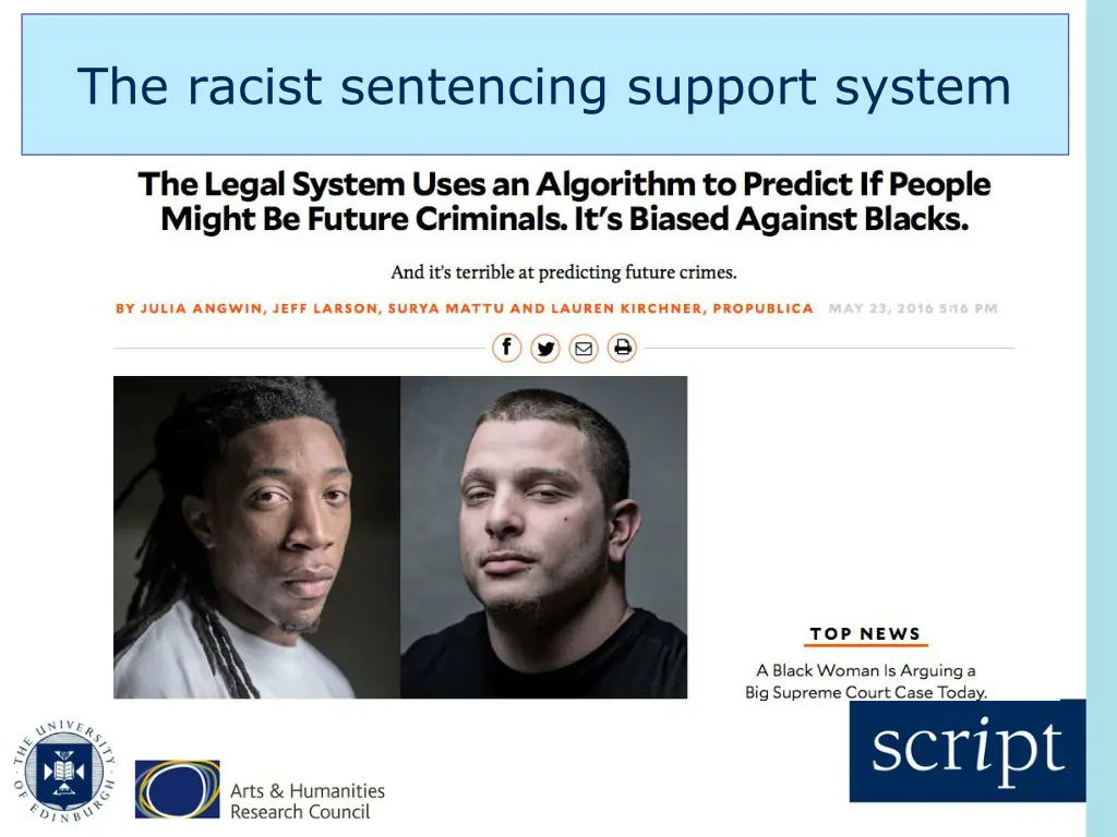 the racist sentencing support system