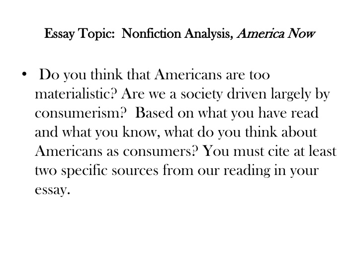 essay topic nonfiction analysis essay topic