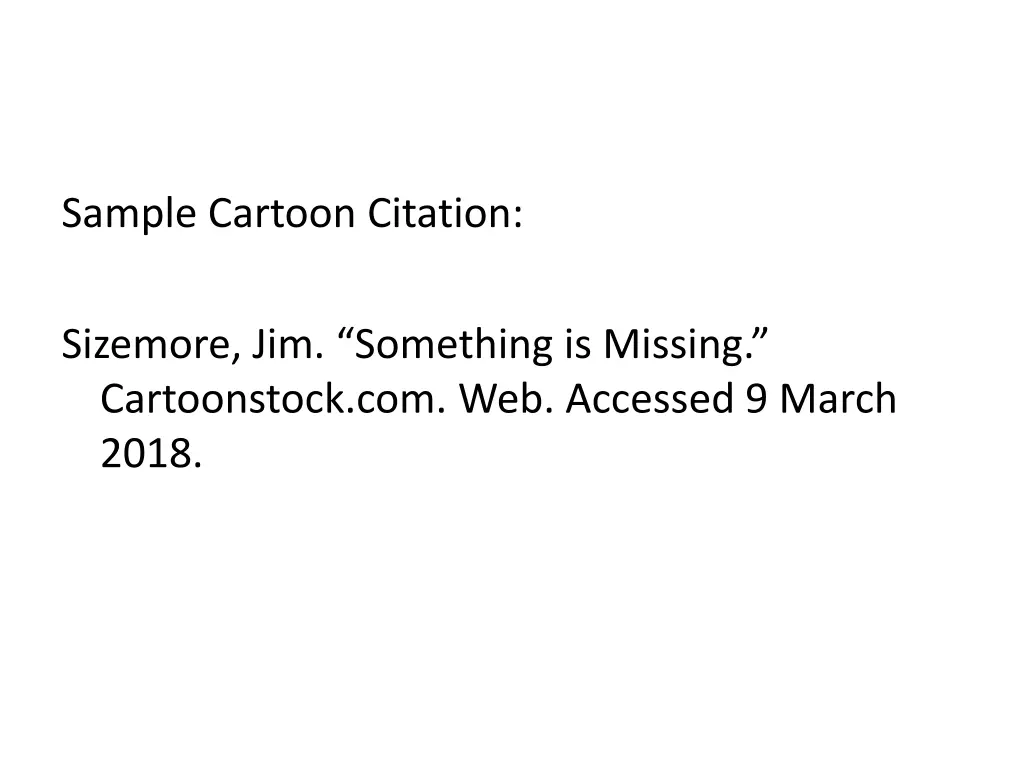 sample cartoon citation