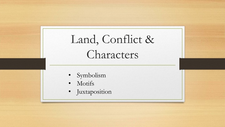 land conflict characters