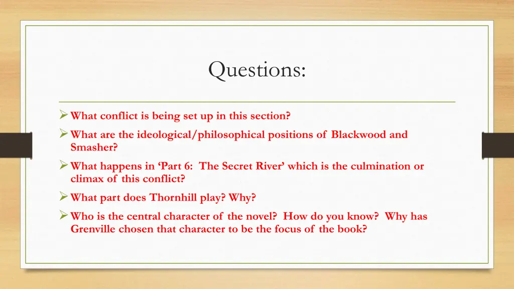 questions