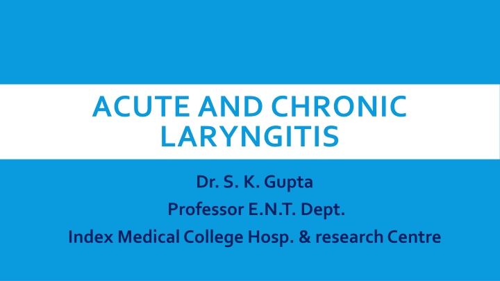 acute and chronic laryngitis