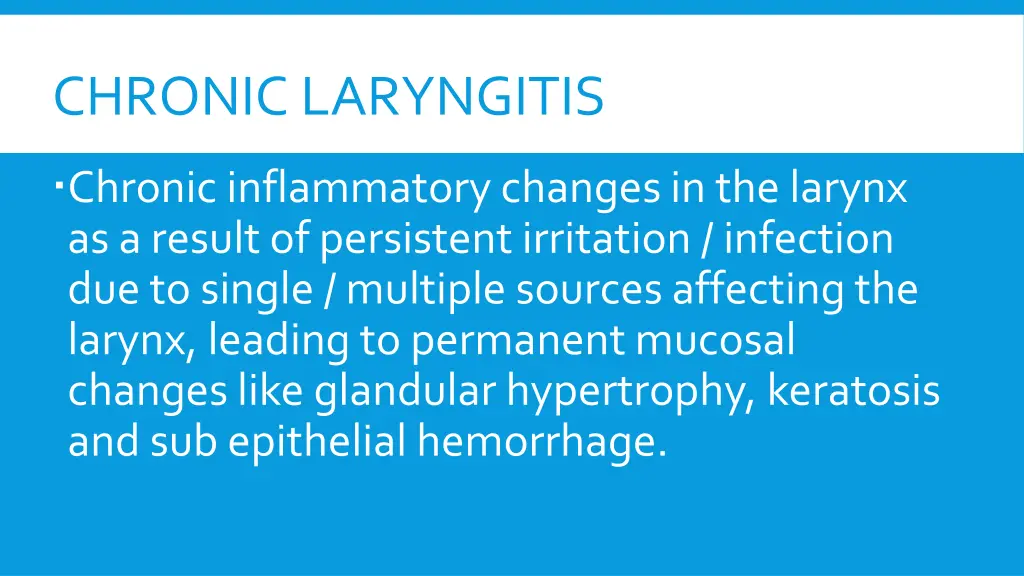chronic laryngitis