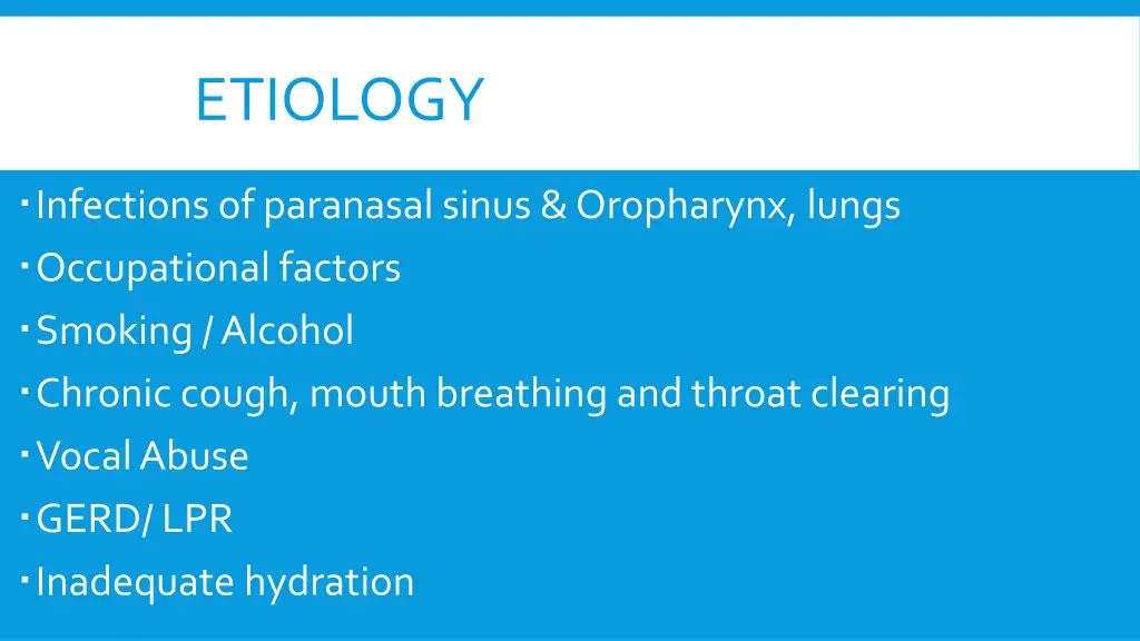 etiology