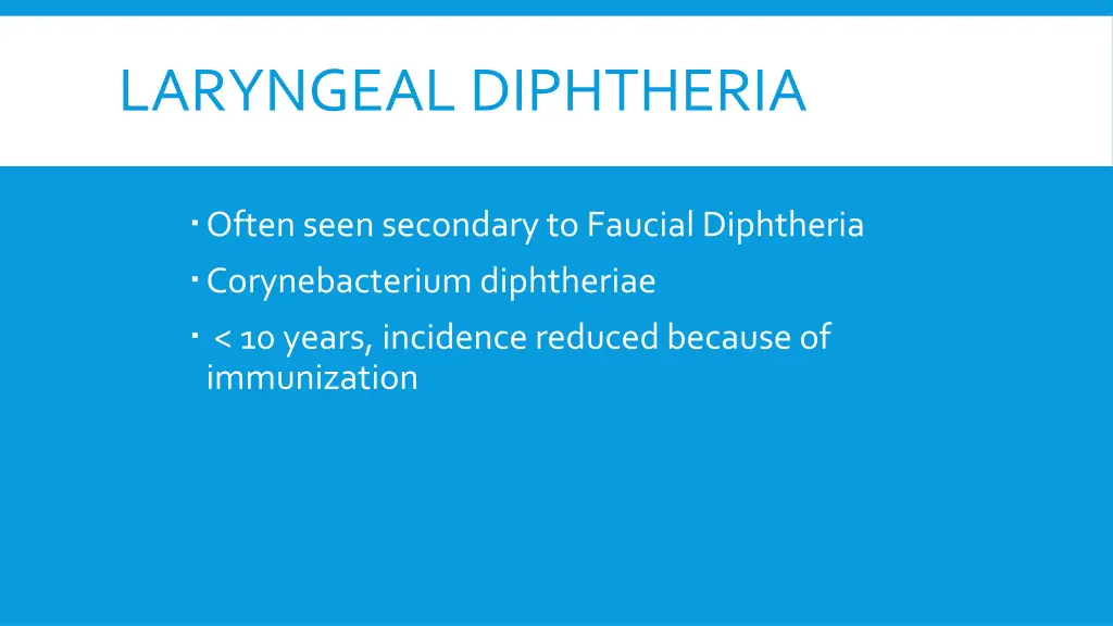 laryngeal diphtheria