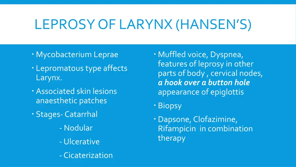 leprosy of larynx hansen s