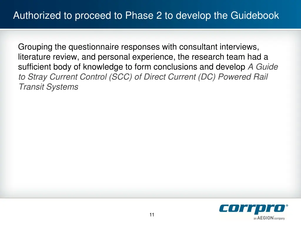 authorized to proceed to phase 2 to develop