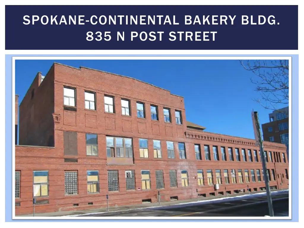 spokane continental bakery bldg 835 n post street