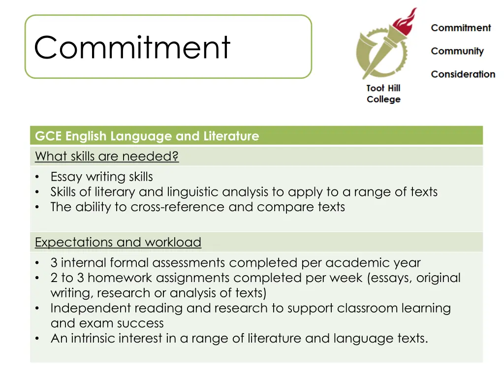 commitment