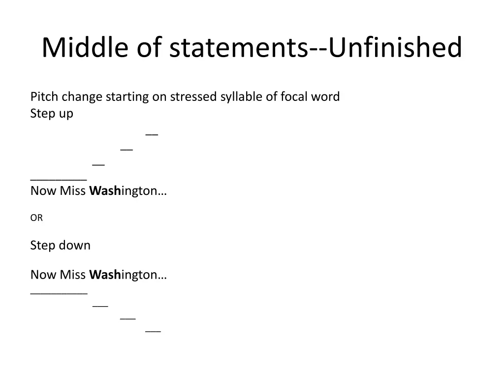 middle of statements unfinished