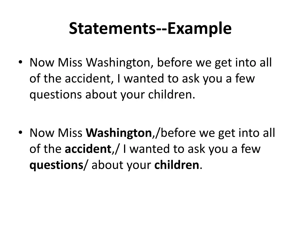 statements example