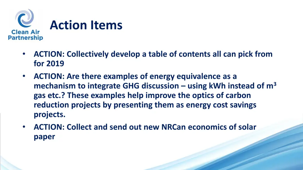 action items 1