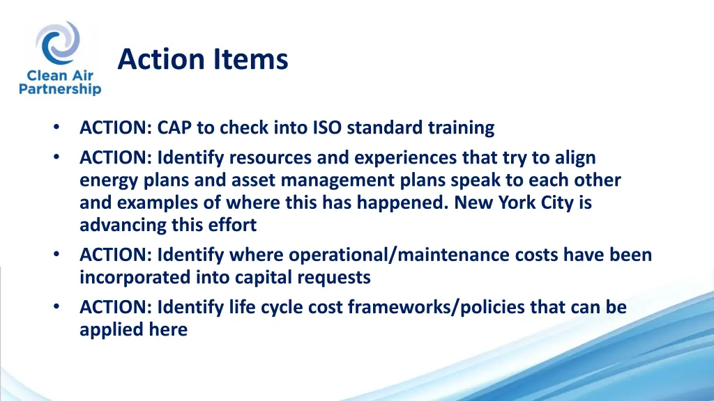 action items