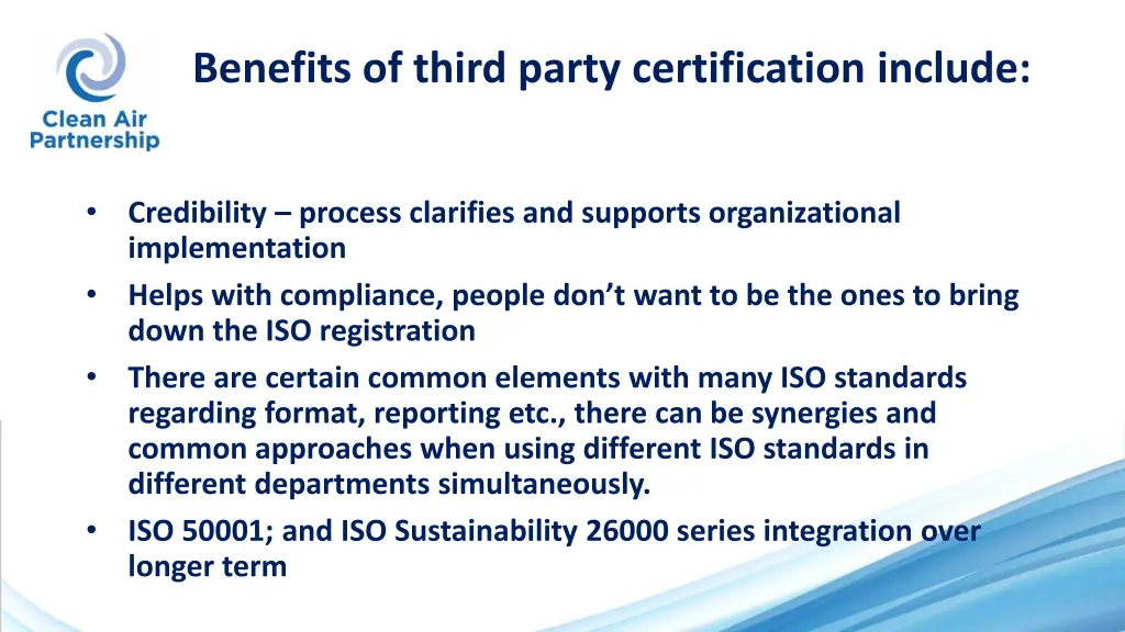 benefits of third party certification include