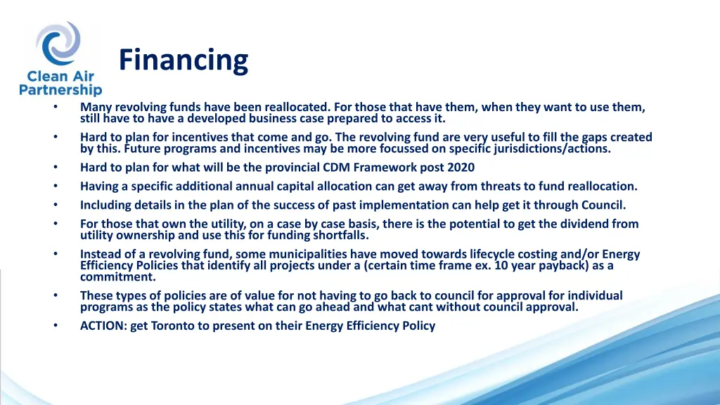 financing