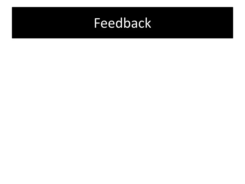 feedback