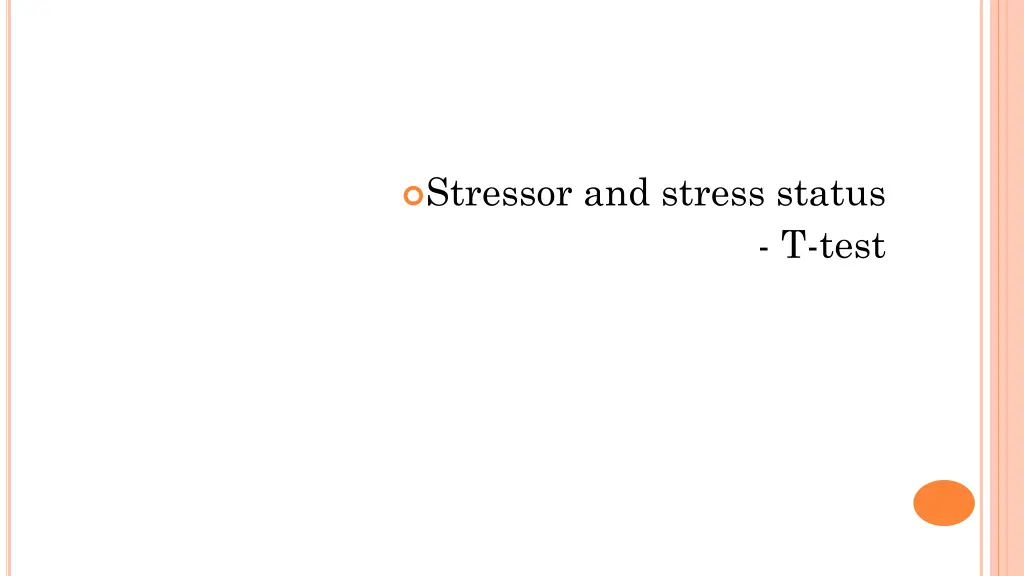 stressor and stress status