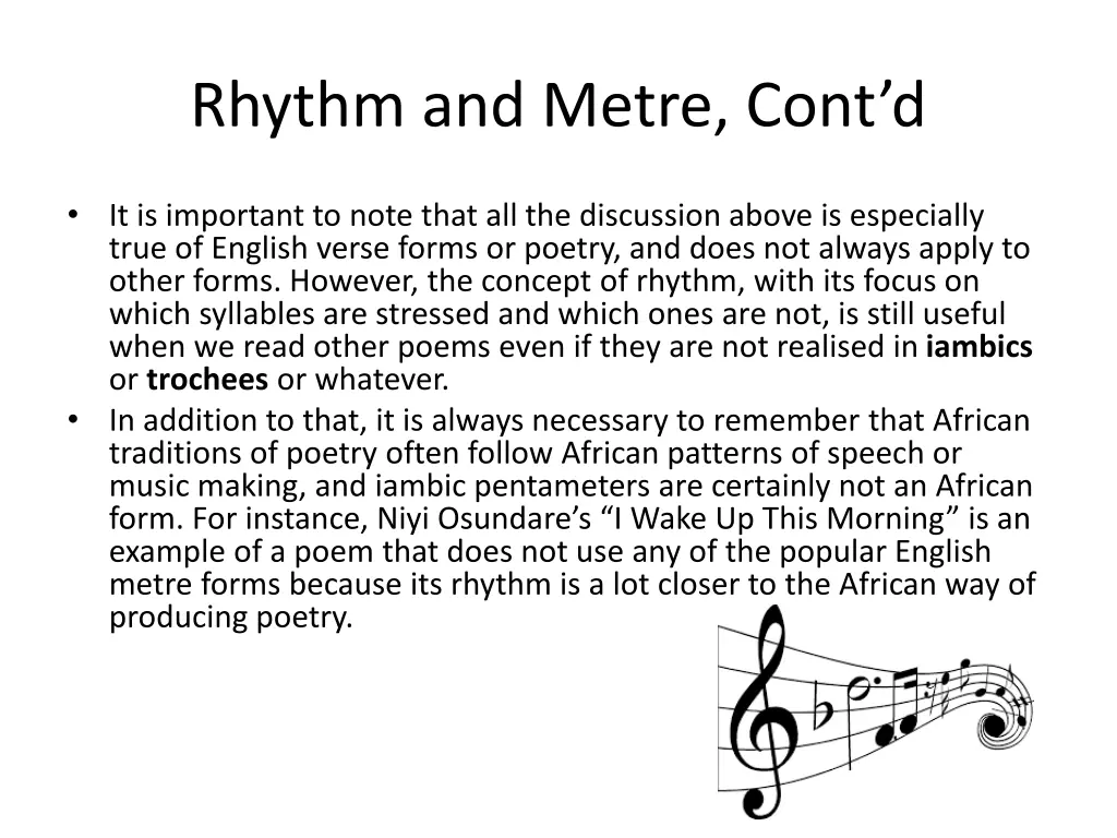 rhythm and metre cont d