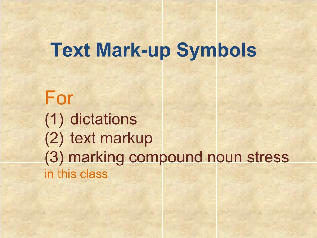text mark up symbols