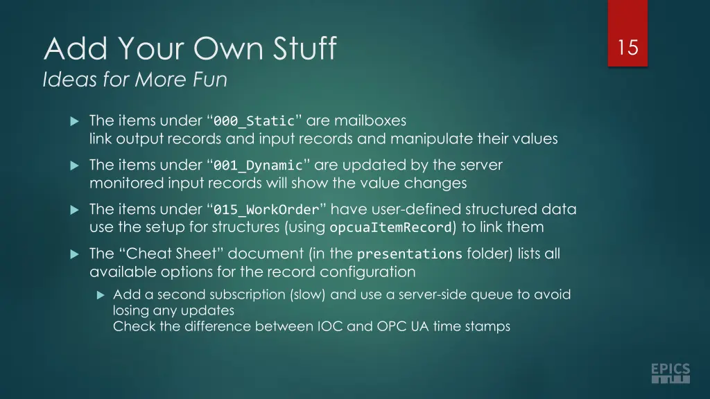 add your own stuff ideas for more fun