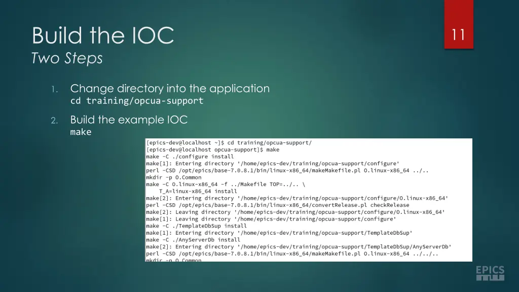 build the ioc two steps