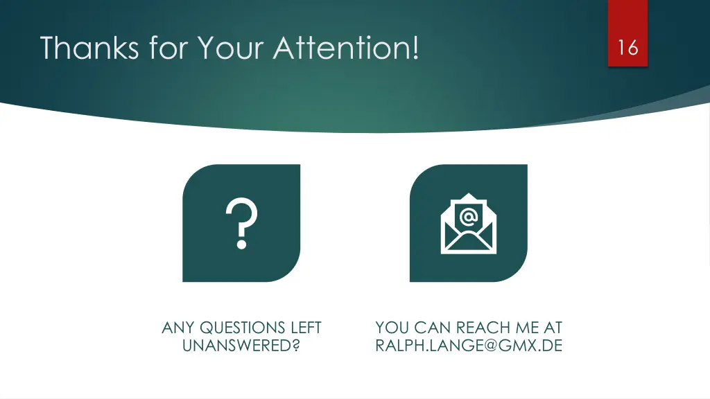 thanks for your attention