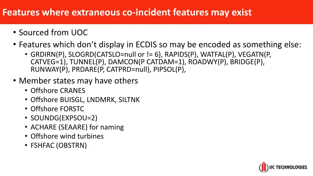 features where extraneous co incident features