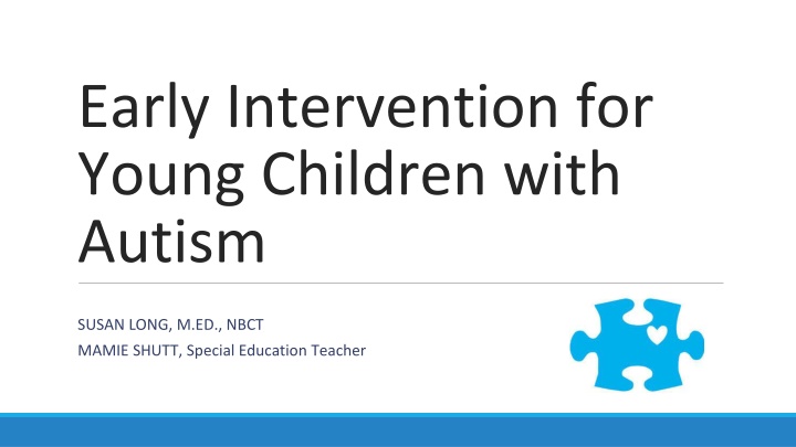 early intervention for young children with autism