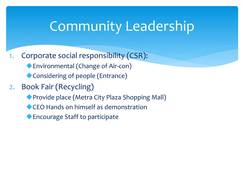 community leadership