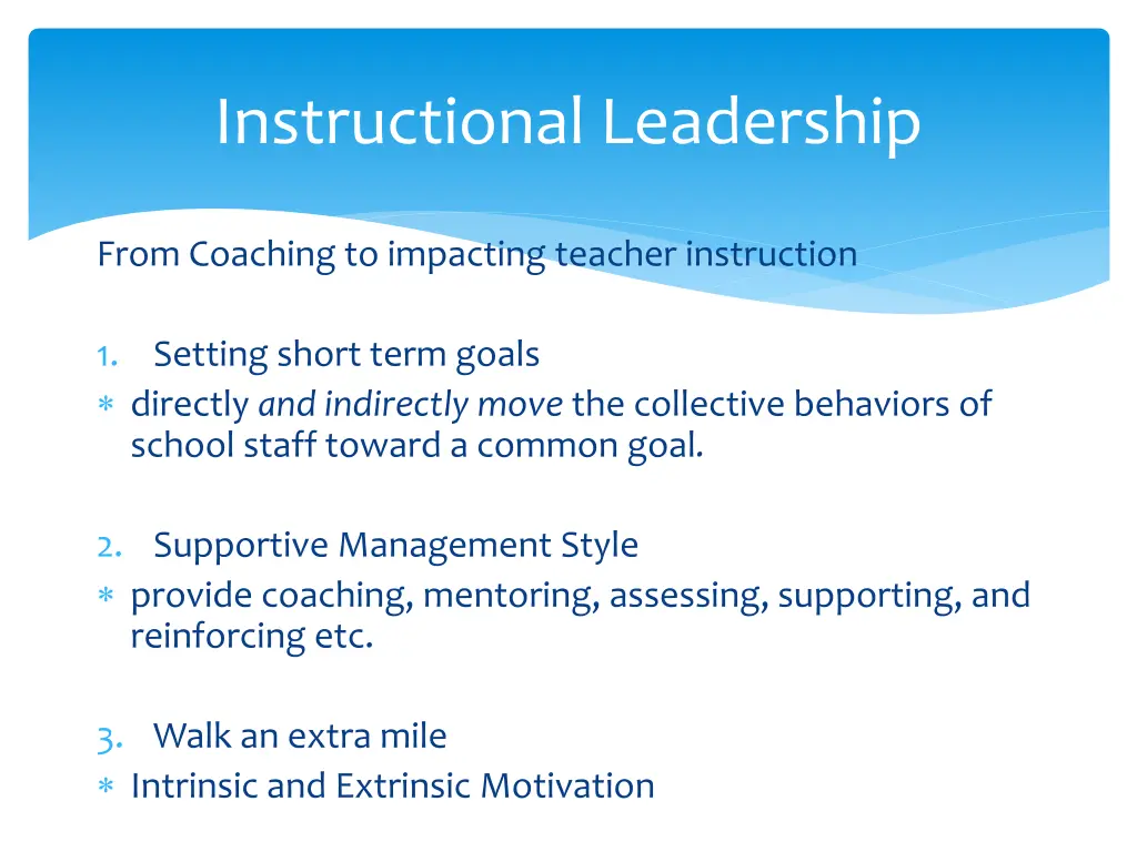instructional leadership