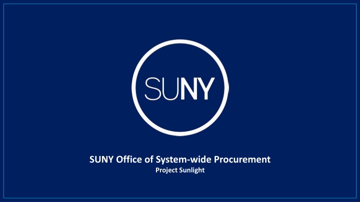 suny office of system wide procurement project