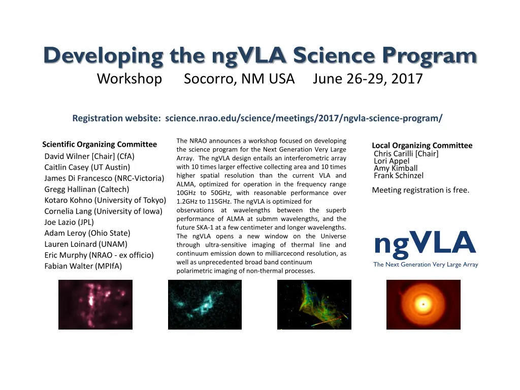 developing the ngvla science program workshop
