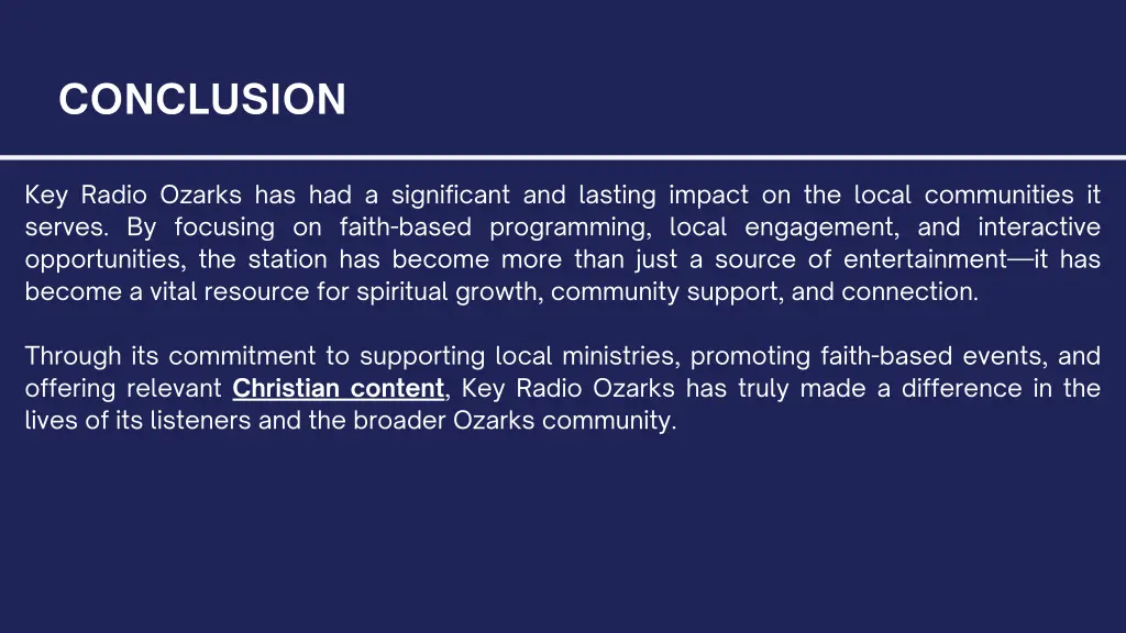 conclusion