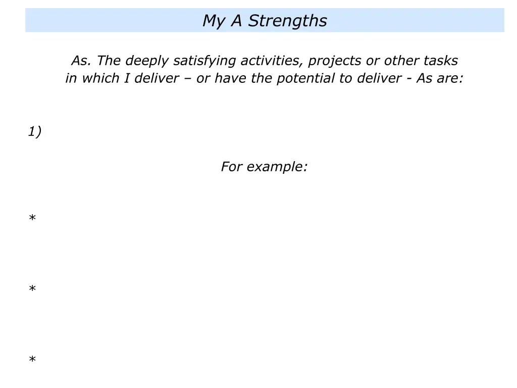 my a strengths