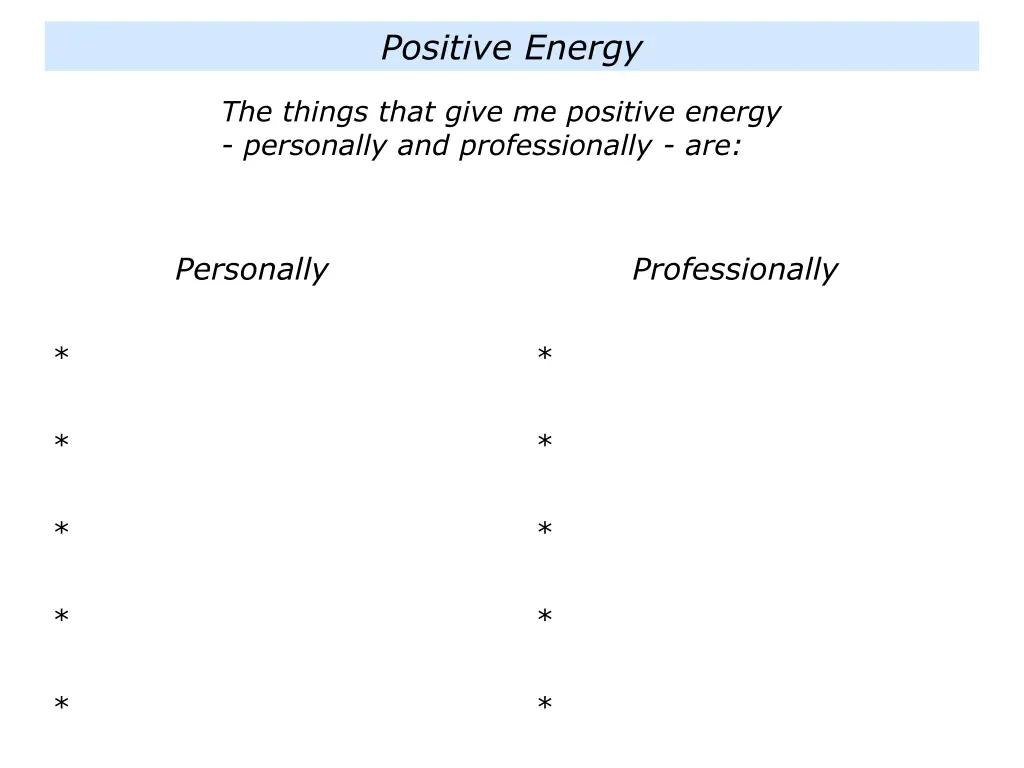 positive energy 1