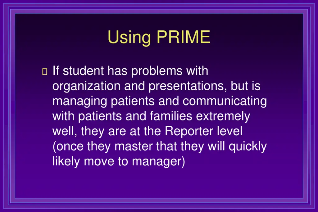 using prime 1