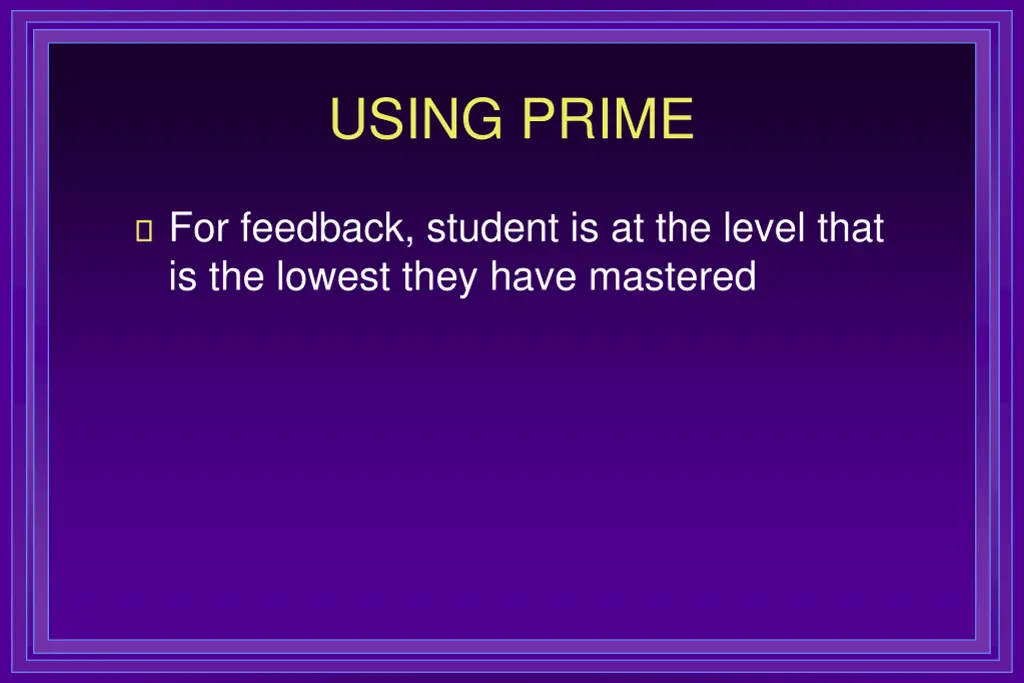using prime